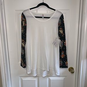 NWT Large Lularoe Lynnae w/ nautical theme sleeve